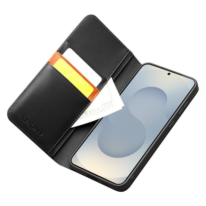 Nahkakotelo Samsung Galaxy S25 5g Edge Puhelinkuoret Prestige Qialino -lompakko
