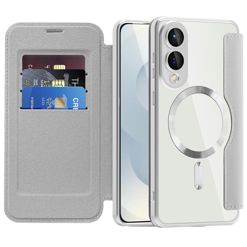 Nahkakotelo Samsung Galaxy S25 5g Edge Puhelinkuoret Tikattu Magsafe-yhteensopiva