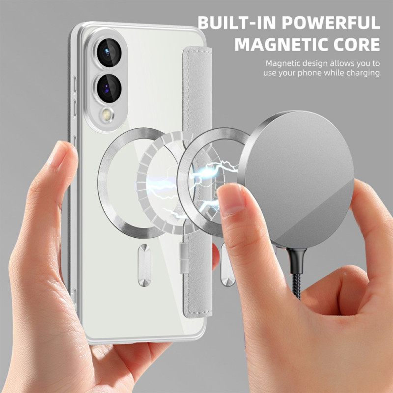 Nahkakotelo Samsung Galaxy S25 5g Edge Puhelinkuoret Tikattu Magsafe-yhteensopiva