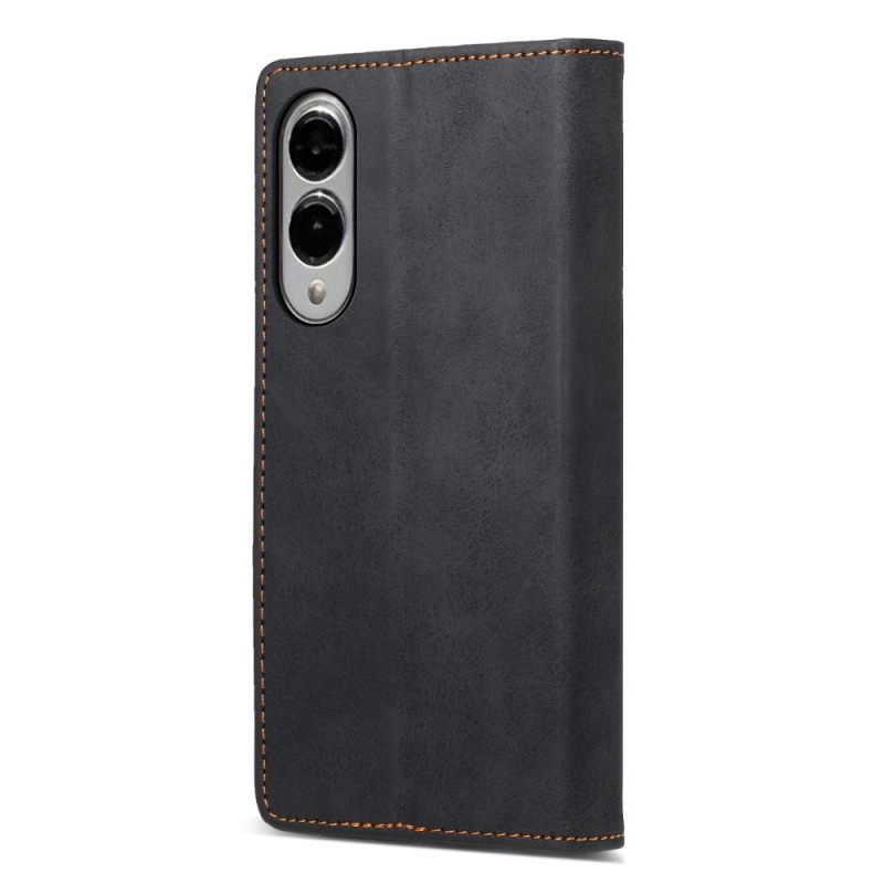 Nahkakotelo Samsung Galaxy S25 5g Edge Rfid-suojattu Tekonahka Suojakuori