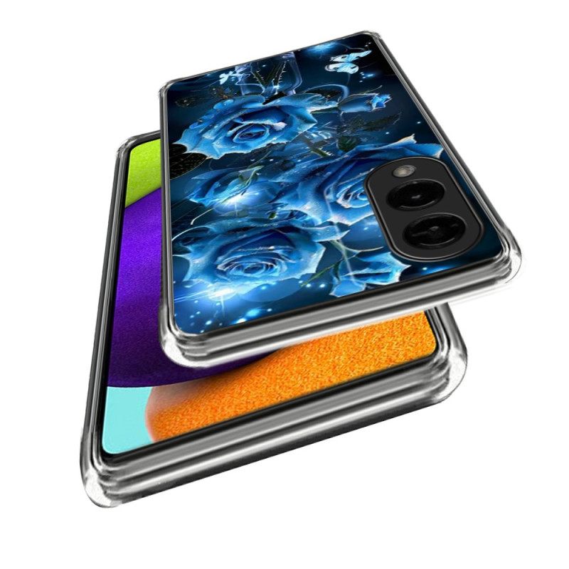 Puhelinkuoret Samsung Galaxy S25 5g Edge Siniset Ruusut -kuvio