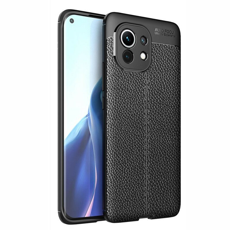 Case Xiaomi Mi 11 5G Double Line Litchi Leather Effect