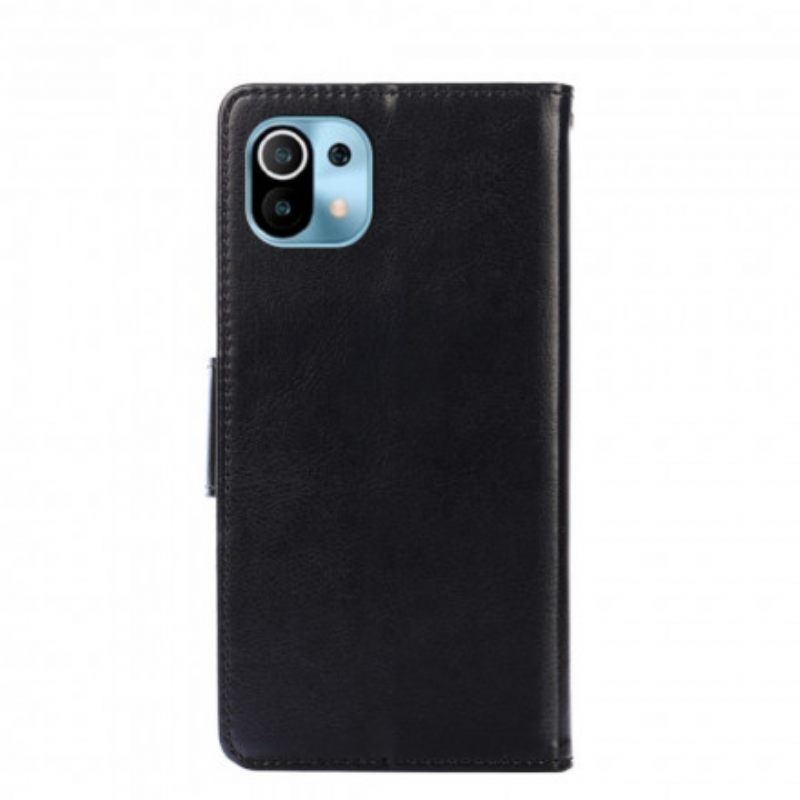 Flip Case Xiaomi Mi 11 5G Lasitettu Keinonahka