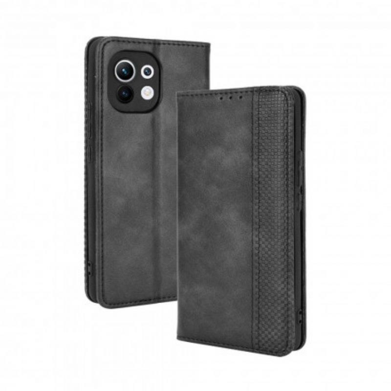 Puhelinkuoret Xiaomi Mi 11 5G Kotelot Flip Tyylitelty Vintage-nahkaefekti