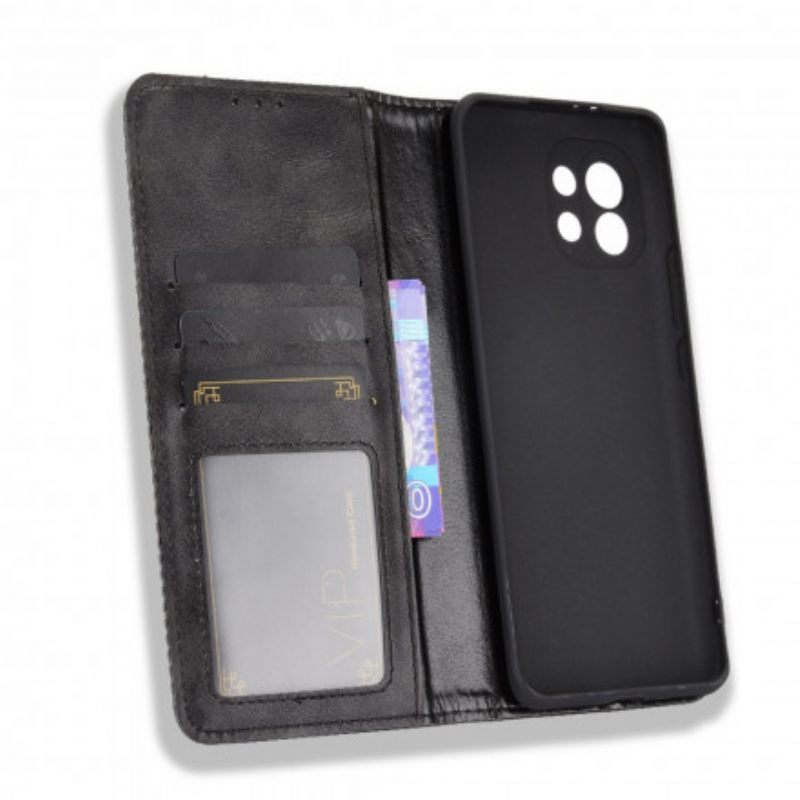 Puhelinkuoret Xiaomi Mi 11 5G Kotelot Flip Tyylitelty Vintage-nahkaefekti