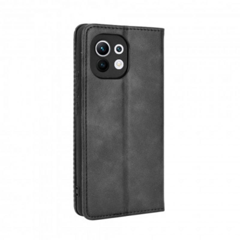 Puhelinkuoret Xiaomi Mi 11 5G Kotelot Flip Tyylitelty Vintage-nahkaefekti