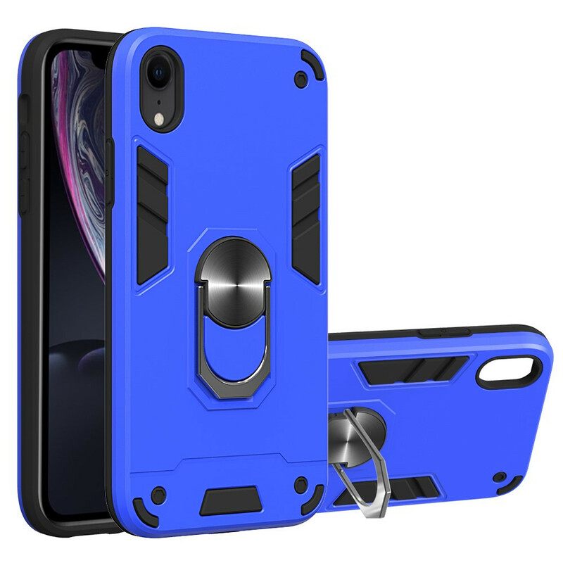 Case iPhone XR Irrotettava Rengastuki Metallia
