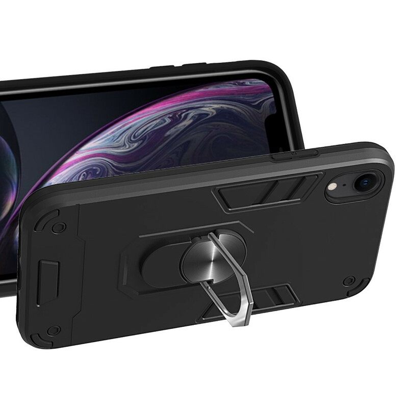 Case iPhone XR Irrotettava Rengastuki Metallia