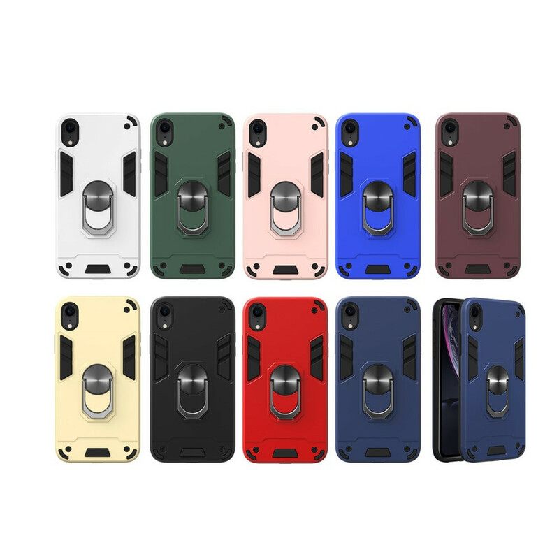 Case iPhone XR Irrotettava Rengastuki Metallia