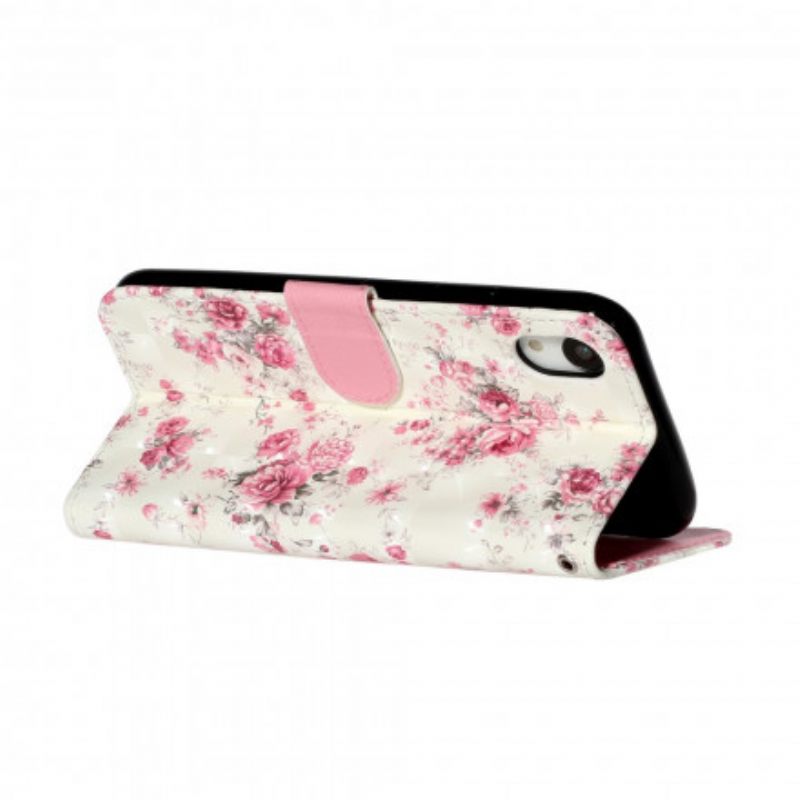 Kotelot iPhone XR Suojaketju Kuori Strap Light Spot Flowers