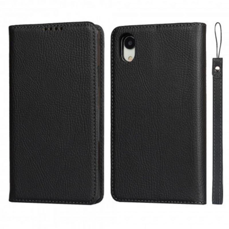 Kuori iPhone XR Kotelot Flip Irrotettava Aito Litsi-nahka