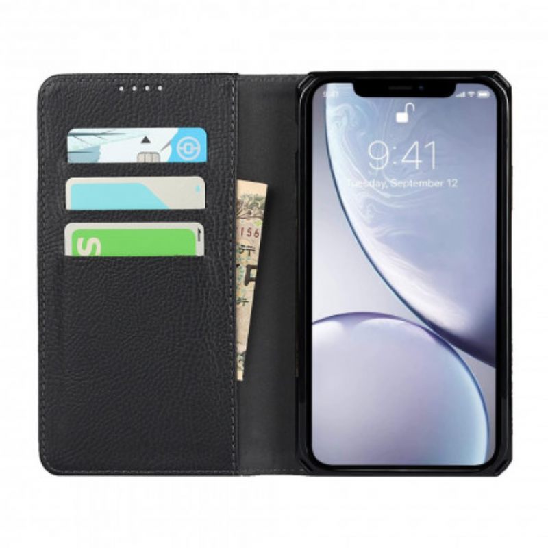 Kuori iPhone XR Kotelot Flip Irrotettava Aito Litsi-nahka