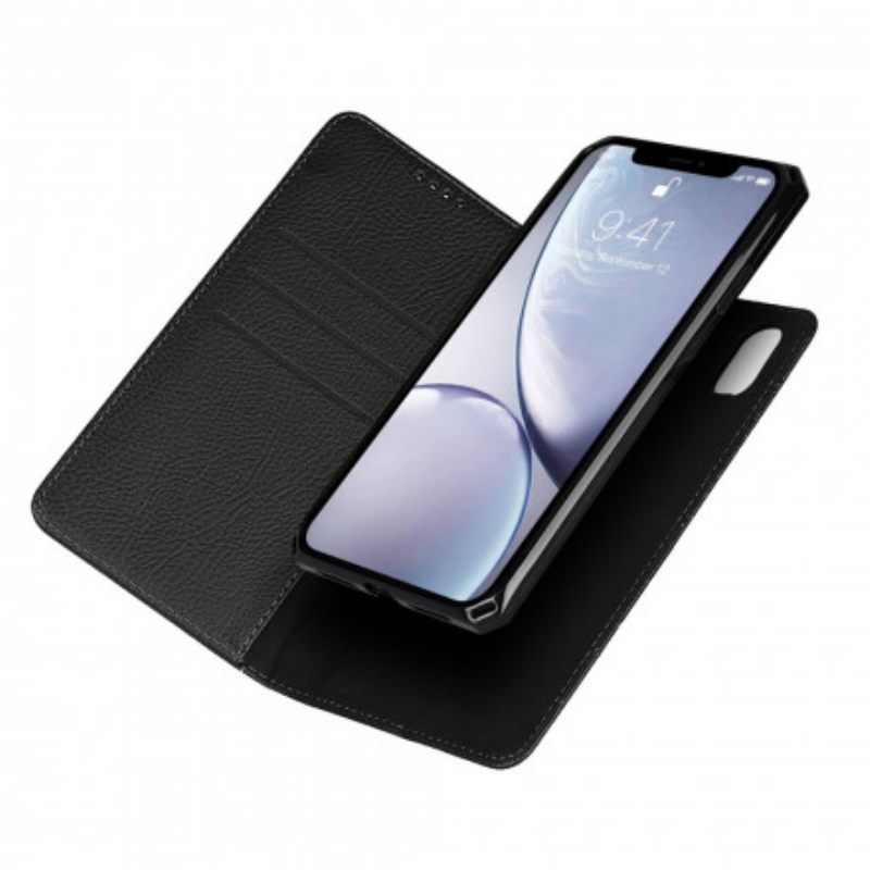 Kuori iPhone XR Kotelot Flip Irrotettava Aito Litsi-nahka