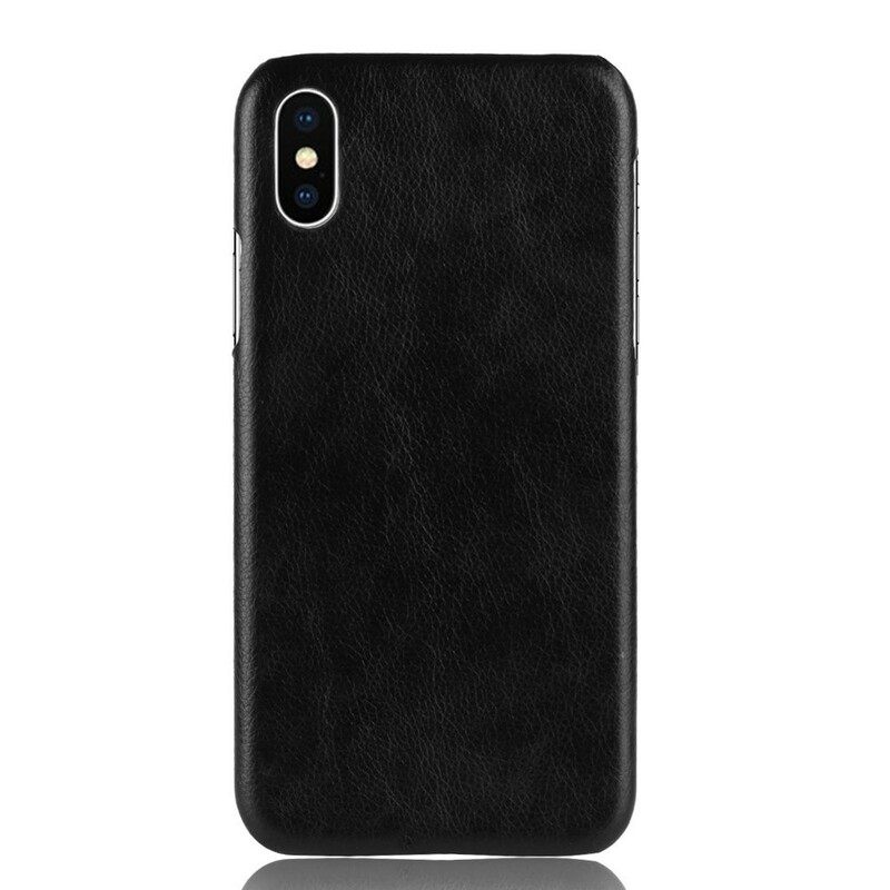 Kuori iPhone XR Litchin Nahkaefekti