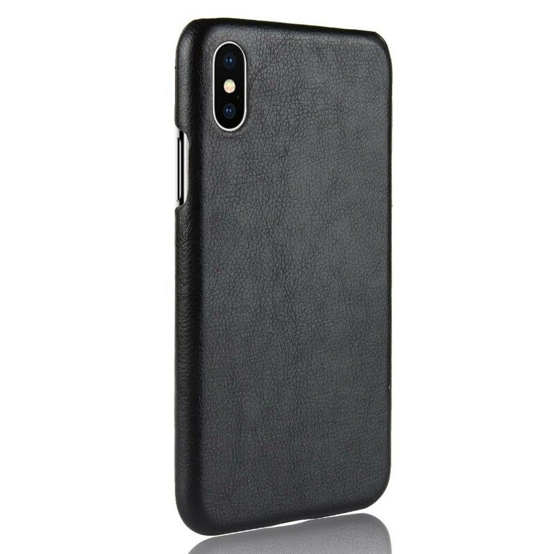 Kuori iPhone XR Litchin Nahkaefekti