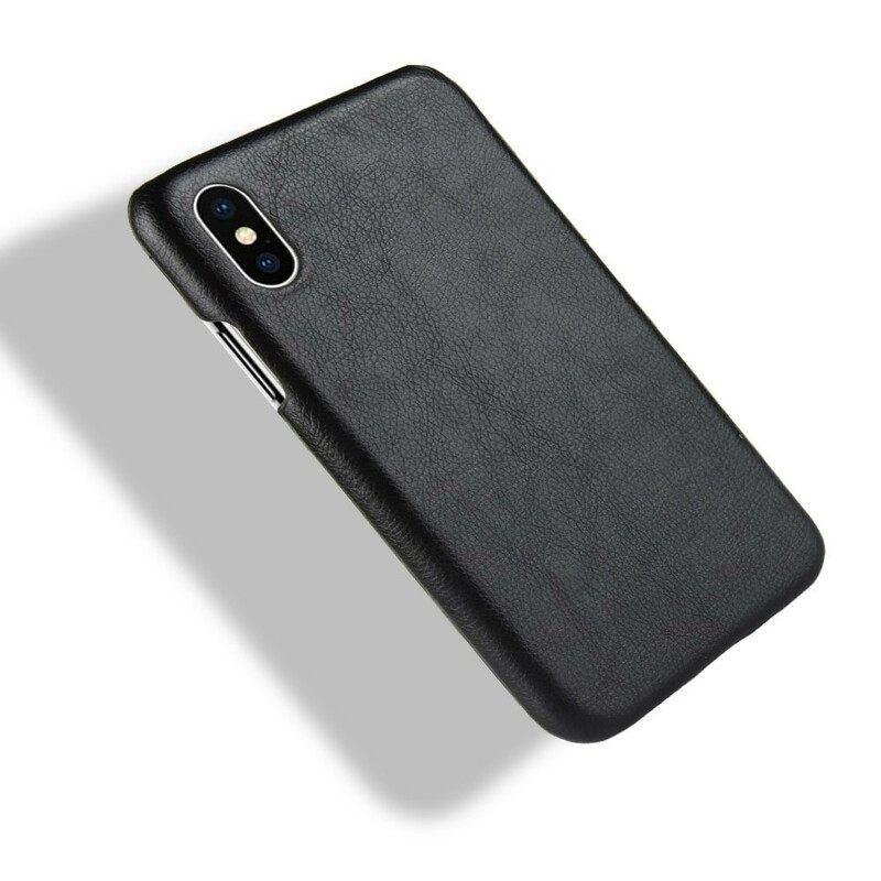 Kuori iPhone XR Litchin Nahkaefekti