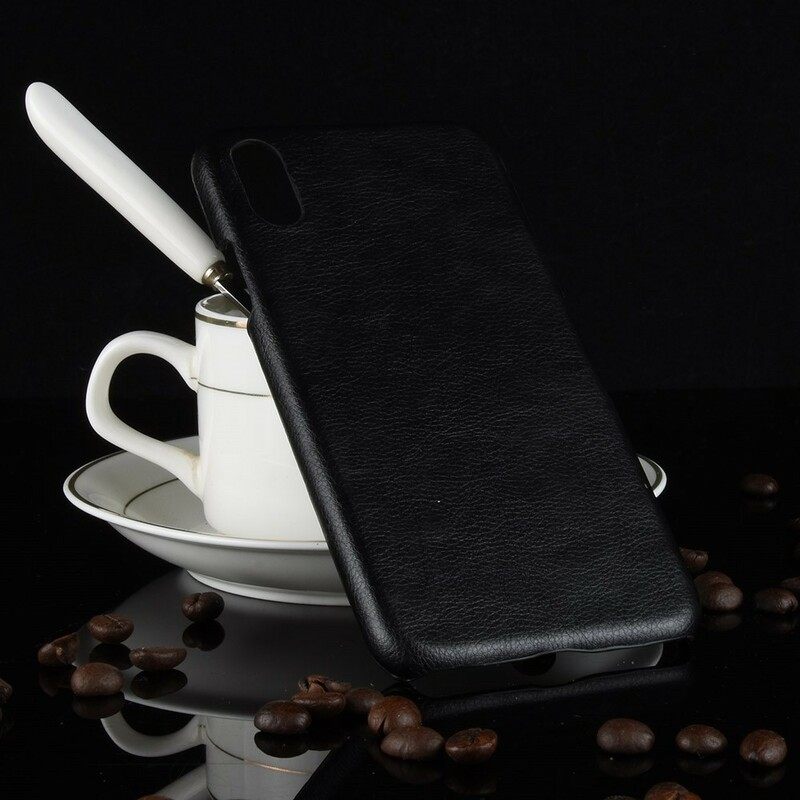 Kuori iPhone XR Litchin Nahkaefekti
