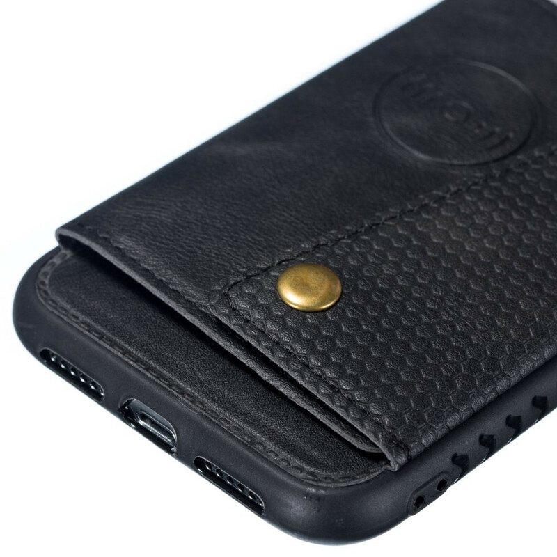 Kuori iPhone XR Lompakkokotelo Wallet Napsahtaa