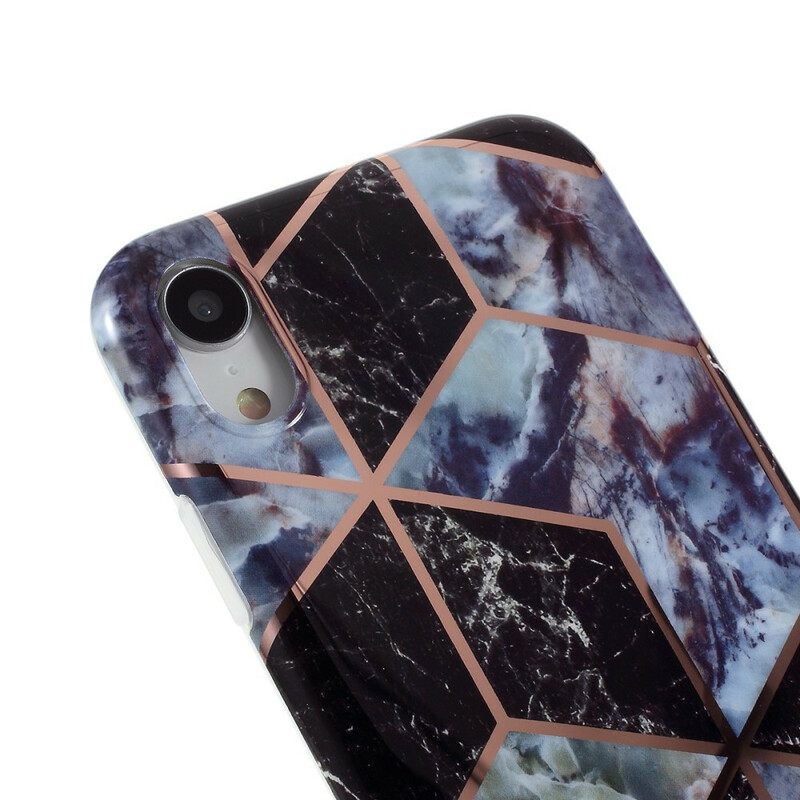 Kuori iPhone XR Marmorivärinen Geometria