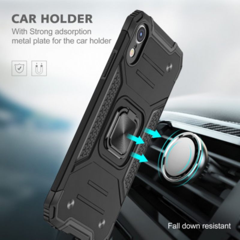 Kuori iPhone XR Style Armor Ring-kiinnike