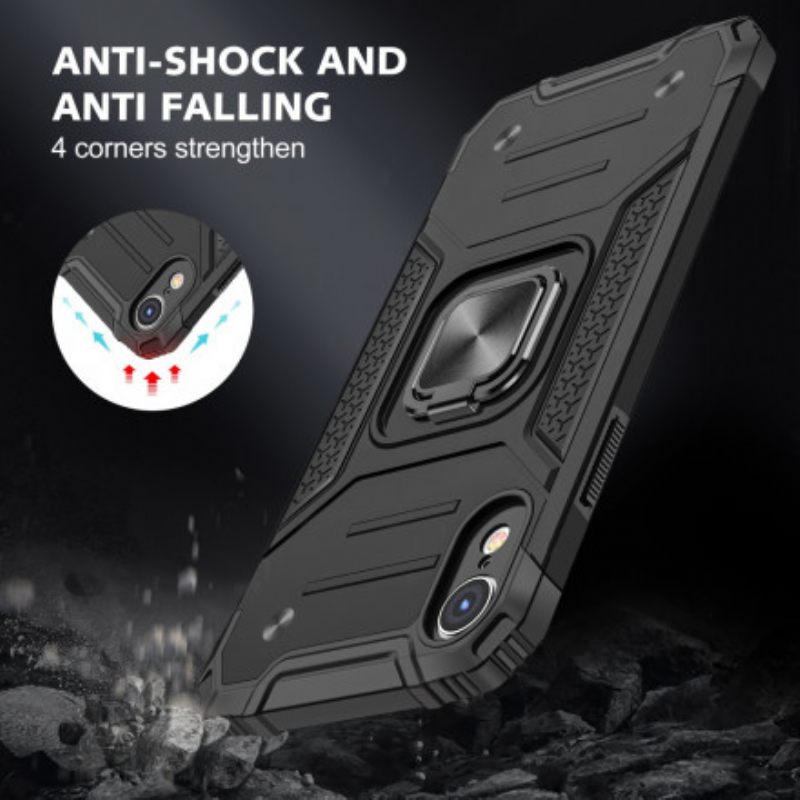 Kuori iPhone XR Style Armor Ring-kiinnike
