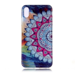 Kuori iPhone XR Värikäs Fluoresoiva Mandala