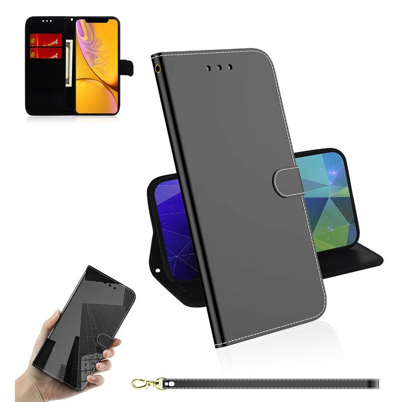 Nahkakotelo iPhone XR Keinonahkainen Peilin Kansi