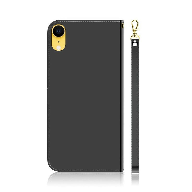 Nahkakotelo iPhone XR Keinonahkainen Peilin Kansi