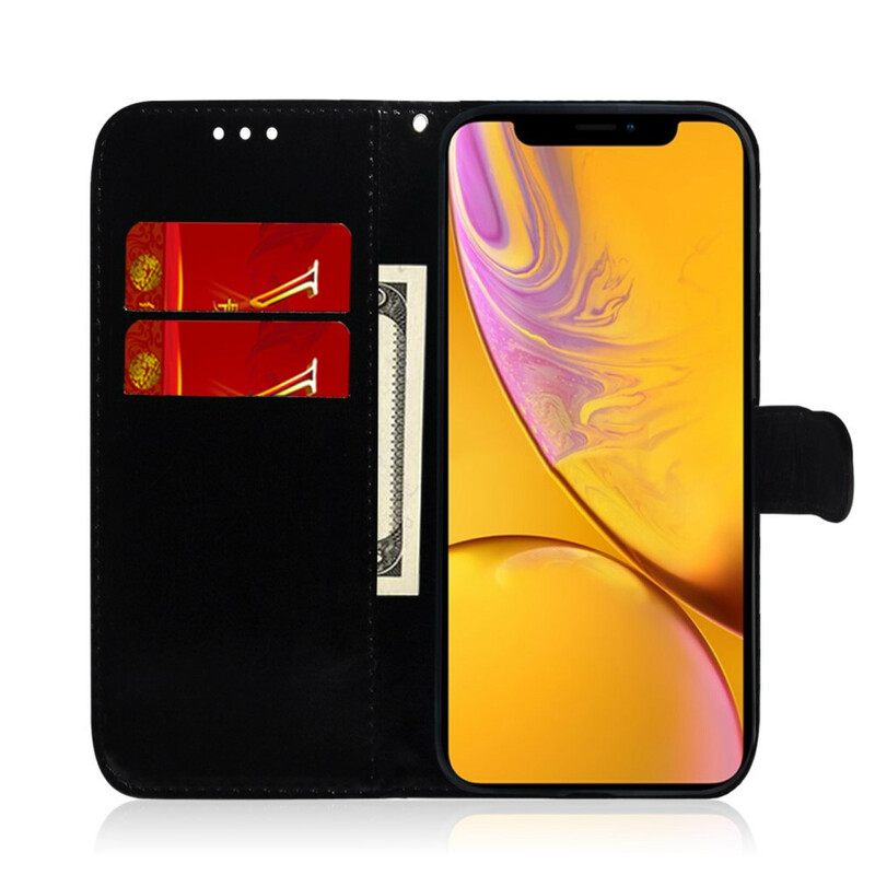 Nahkakotelo iPhone XR Keinonahkainen Peilin Kansi