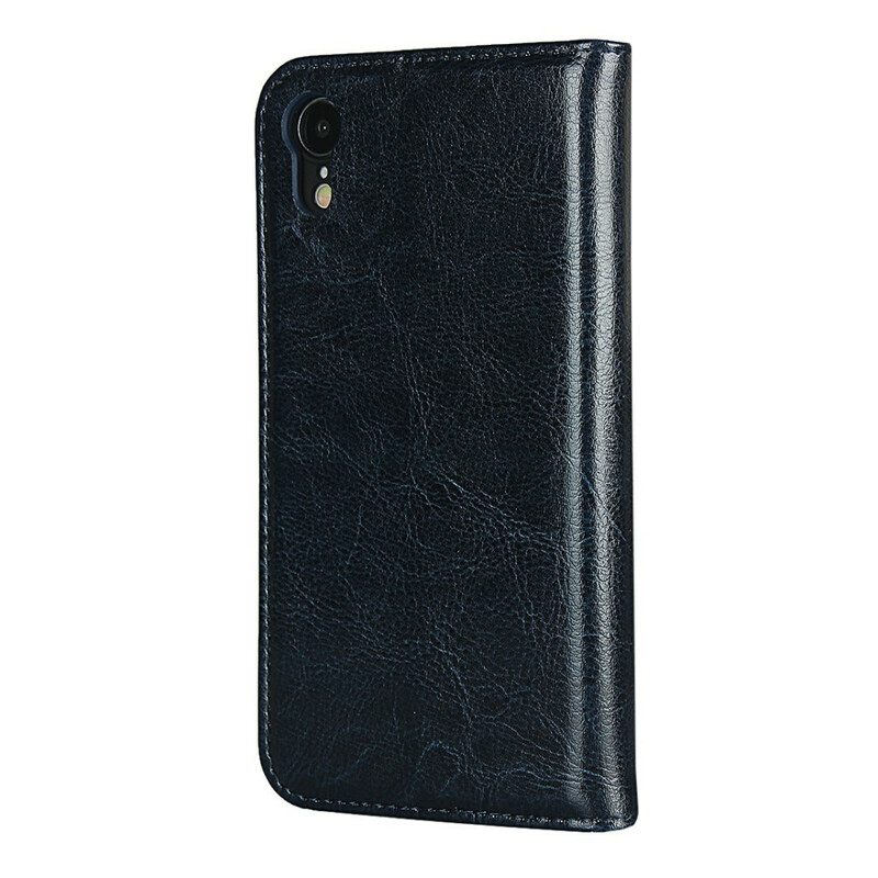 Puhelinkuoret iPhone XR Kotelot Flip Aitoa Nahkaa