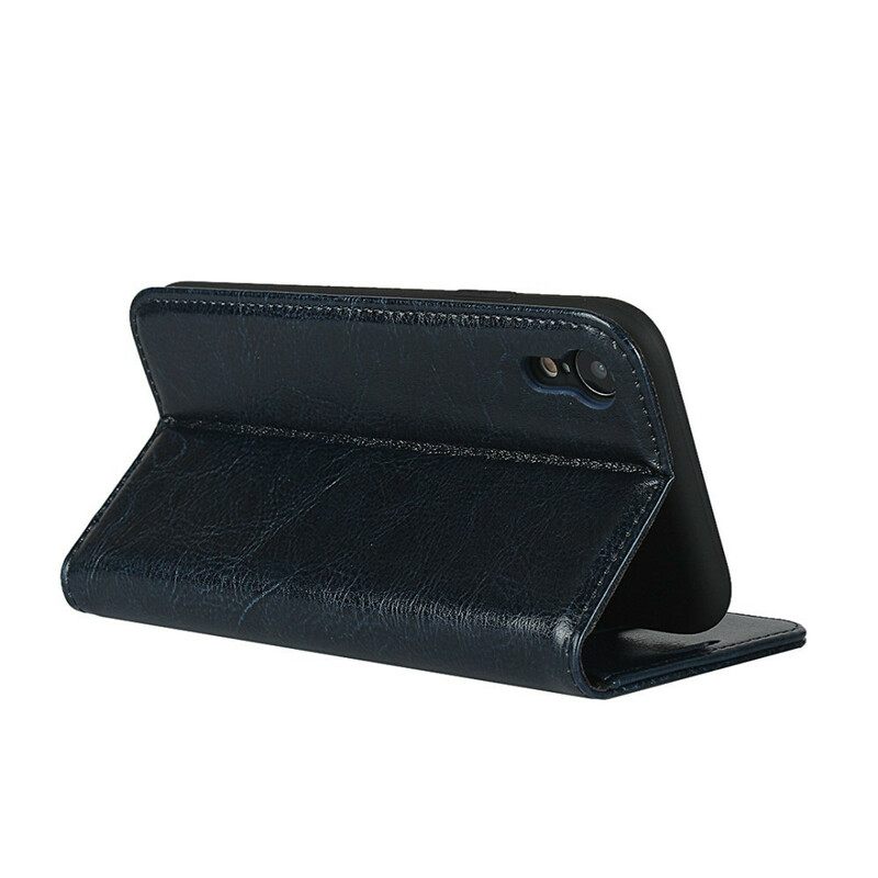 Puhelinkuoret iPhone XR Kotelot Flip Aitoa Nahkaa