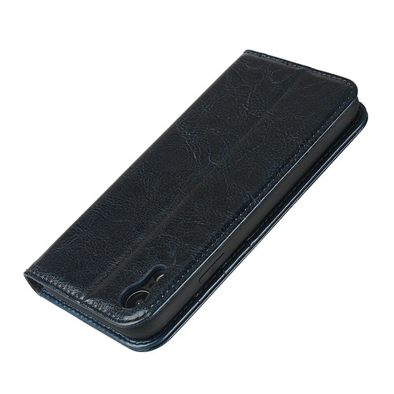 Puhelinkuoret iPhone XR Kotelot Flip Aitoa Nahkaa