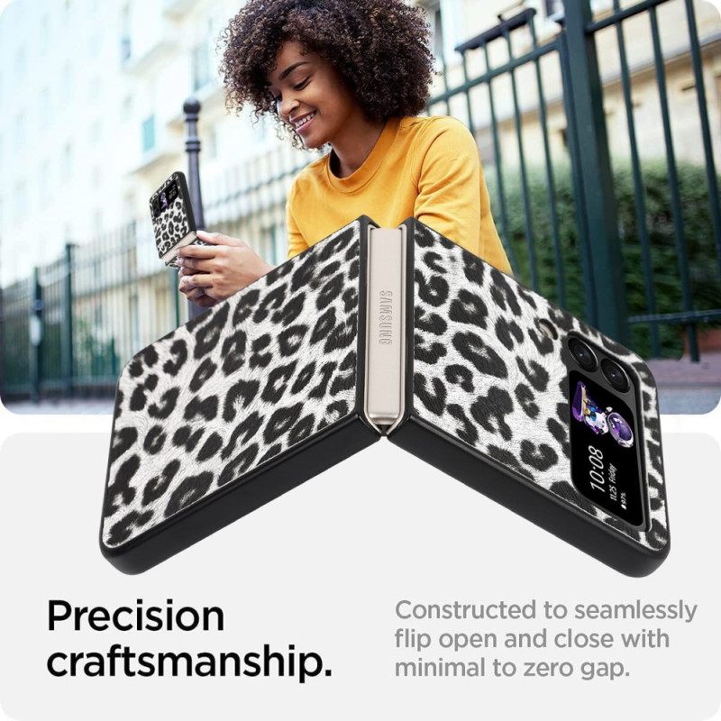 Kuori Samsung Galaxy Z Flip 4 Kotelot Flip Leopard