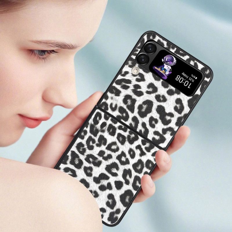 Kuori Samsung Galaxy Z Flip 4 Kotelot Flip Leopard