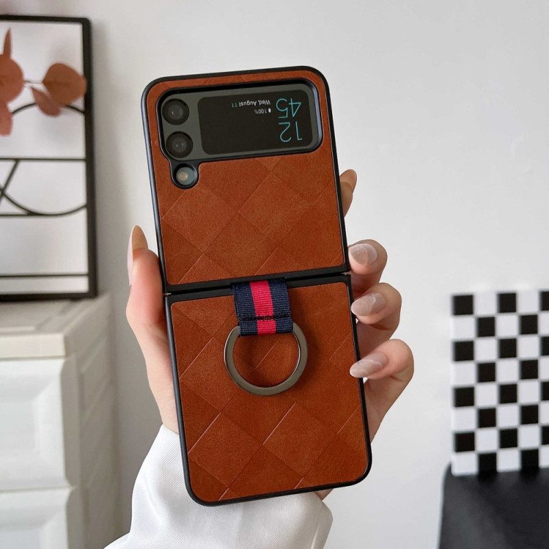Kuori Samsung Galaxy Z Flip 4 Kotelot Flip Punottu Sormuksella