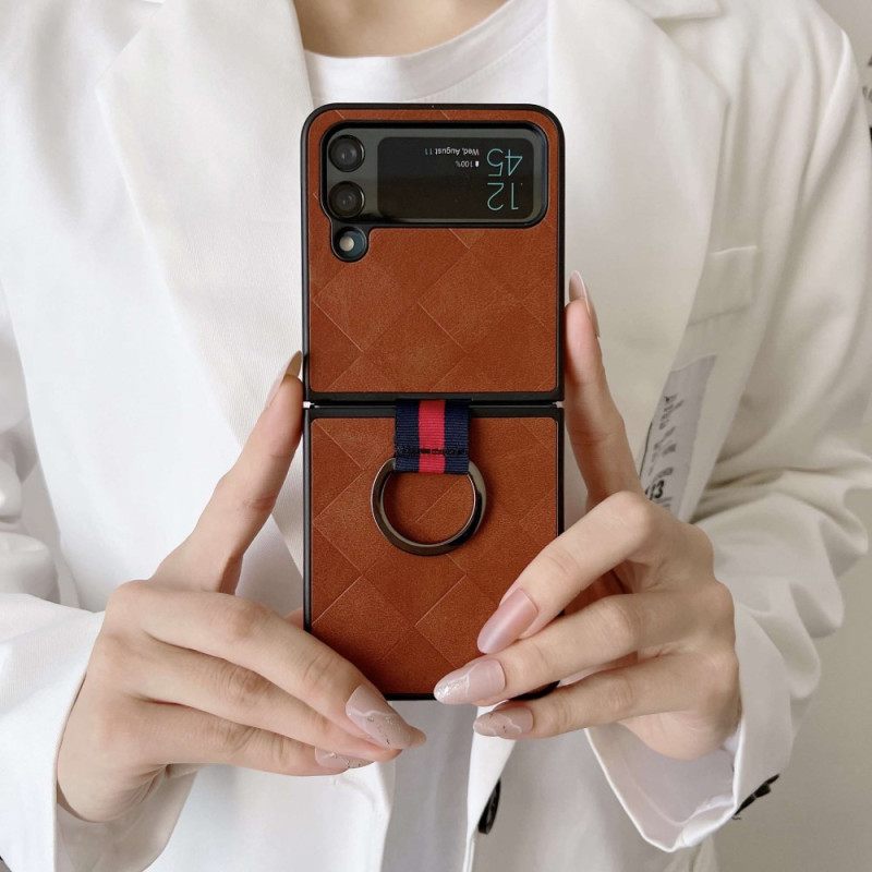 Kuori Samsung Galaxy Z Flip 4 Kotelot Flip Punottu Sormuksella