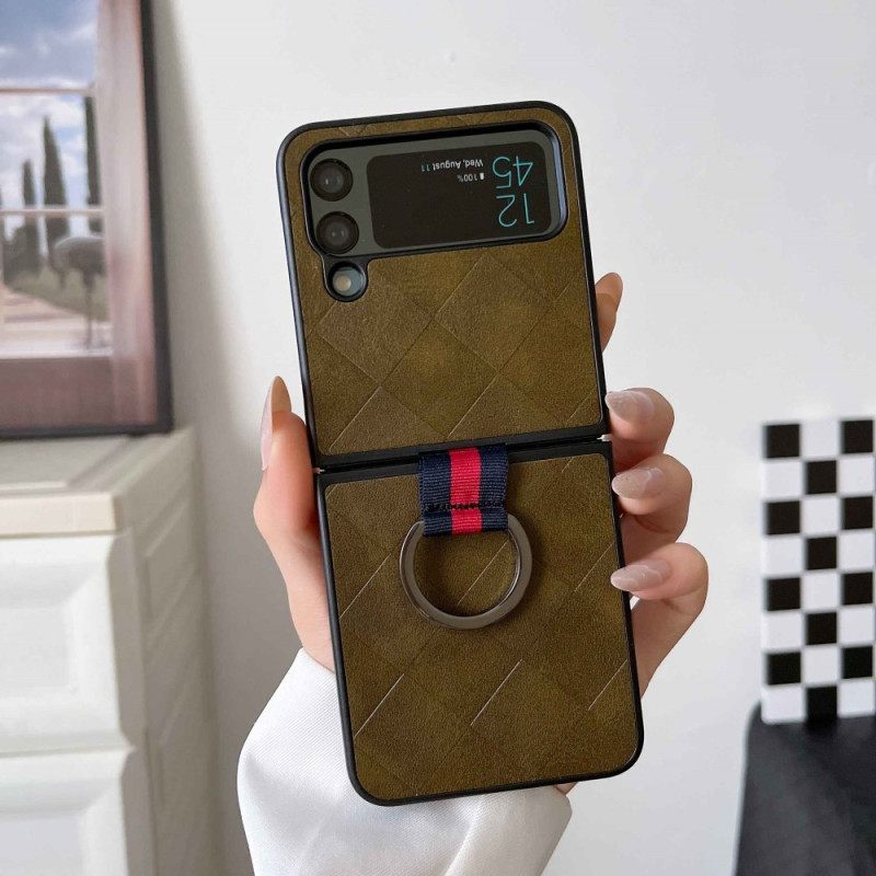 Kuori Samsung Galaxy Z Flip 4 Kotelot Flip Punottu Sormuksella