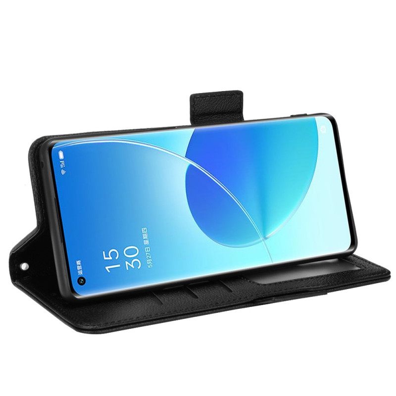 Kotelot Oppo Reno 6 Pro 5G Litchi Texture Monitoiminto