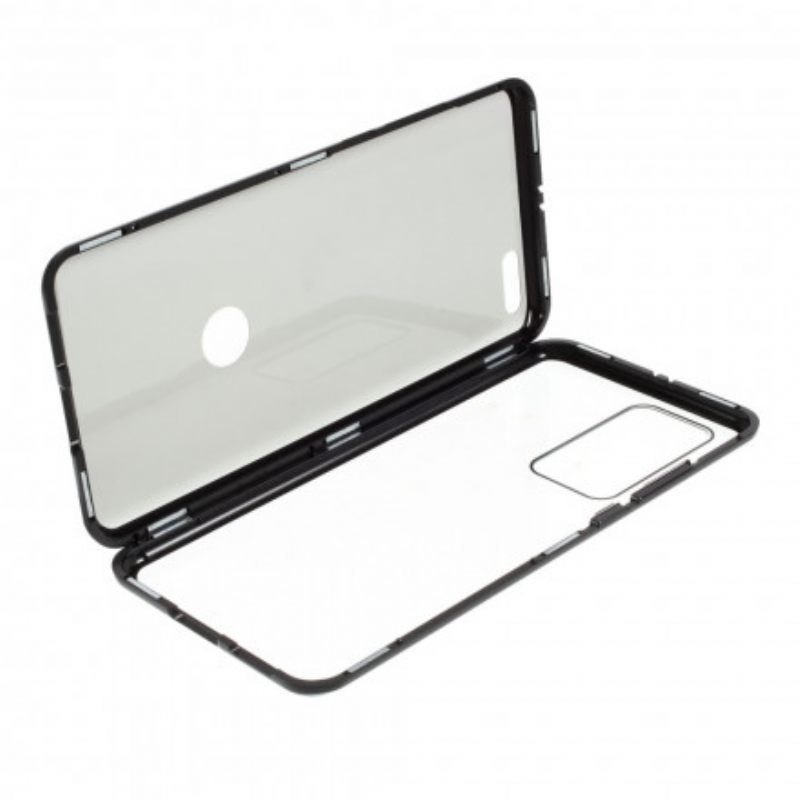 Kuori Huawei P40 Pro Metallireunat Ja Kaksoiskarkaistu Lasi
