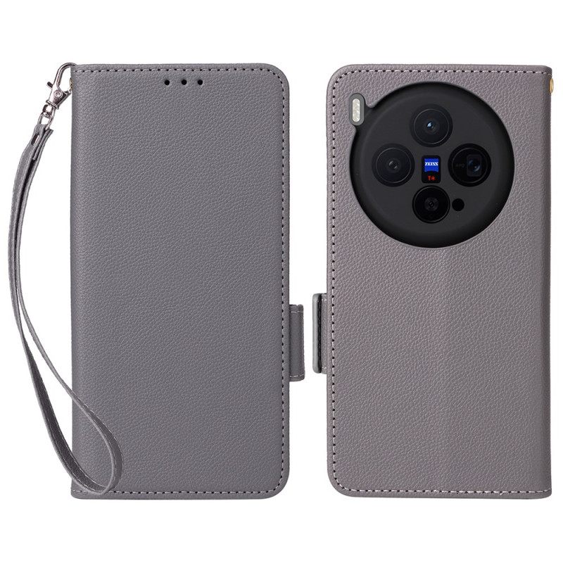 Kotelot Vivo X300 Strap-on Keinonahka