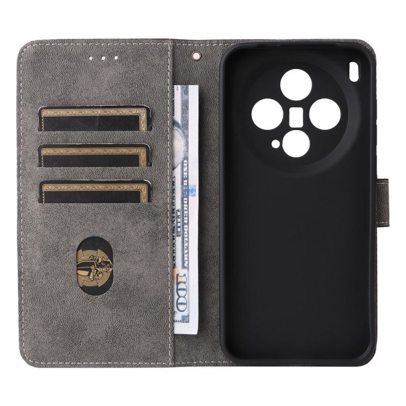 Kotelot Vivo X300 Strap-on Mokkanahkaefekti