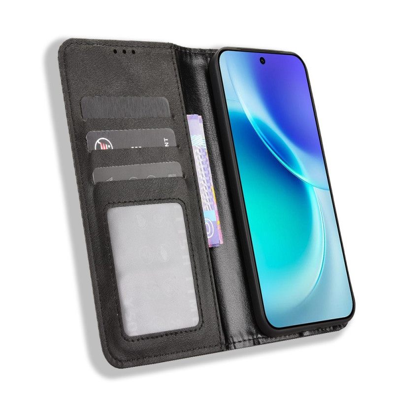 Nahkakotelo Vivo X300 Vintage-reunus