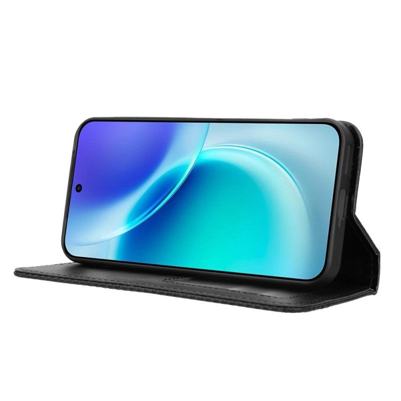 Nahkakotelo Vivo X300 Vintage-reunus