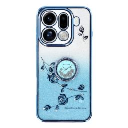 Kuori Oppo Find X9 Pro 5g Kadem Kukkia Ja Strasseja -sormuksenpidike