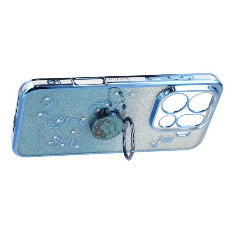 Kuori Oppo Find X9 Pro 5g Kadem Kukkia Ja Strasseja -sormuksenpidike