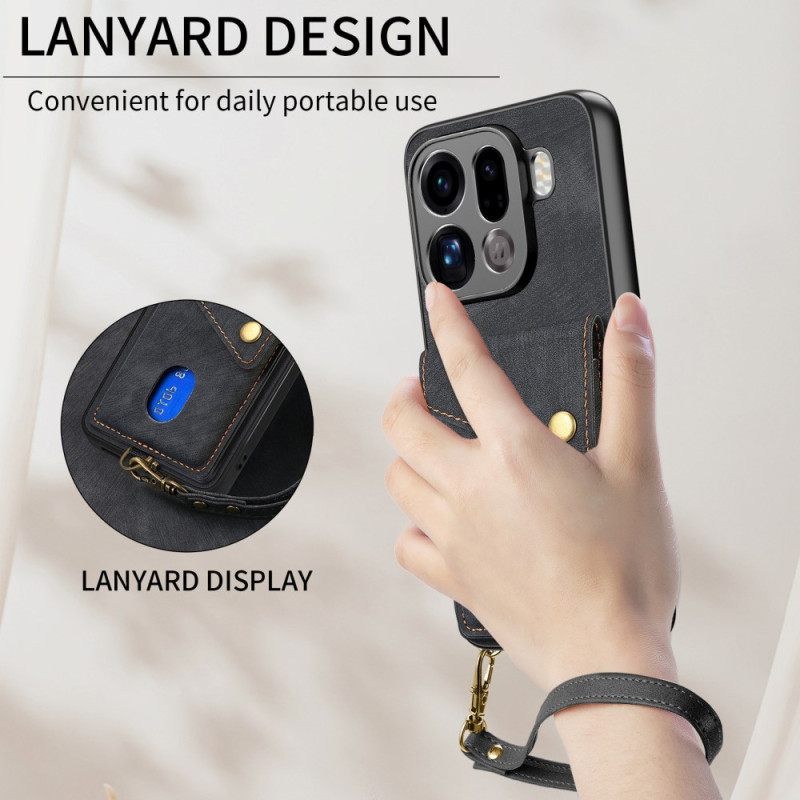 Kuori Oppo Find X9 Pro 5g Korttikotelo Ja Kaulanauha