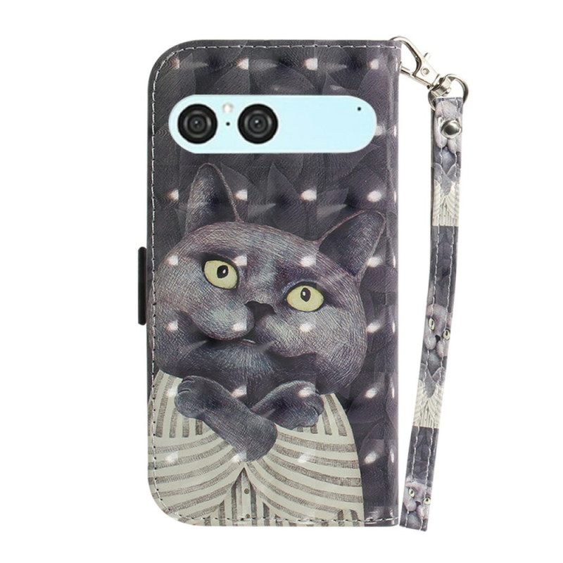 Kotelot Sony Xperia 10 Vii Harmaa Kissa -avain