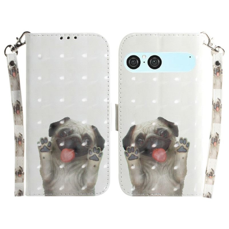 Kotelot Sony Xperia 10 Vii Mopsi -kuvioinen Avain Suojakuori