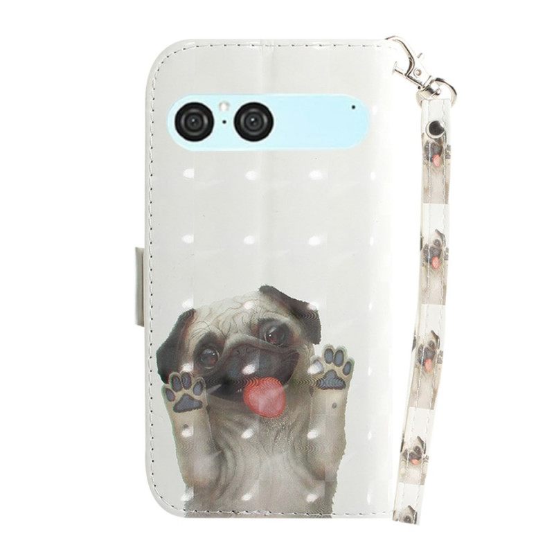 Kotelot Sony Xperia 10 Vii Mopsi -kuvioinen Avain Suojakuori