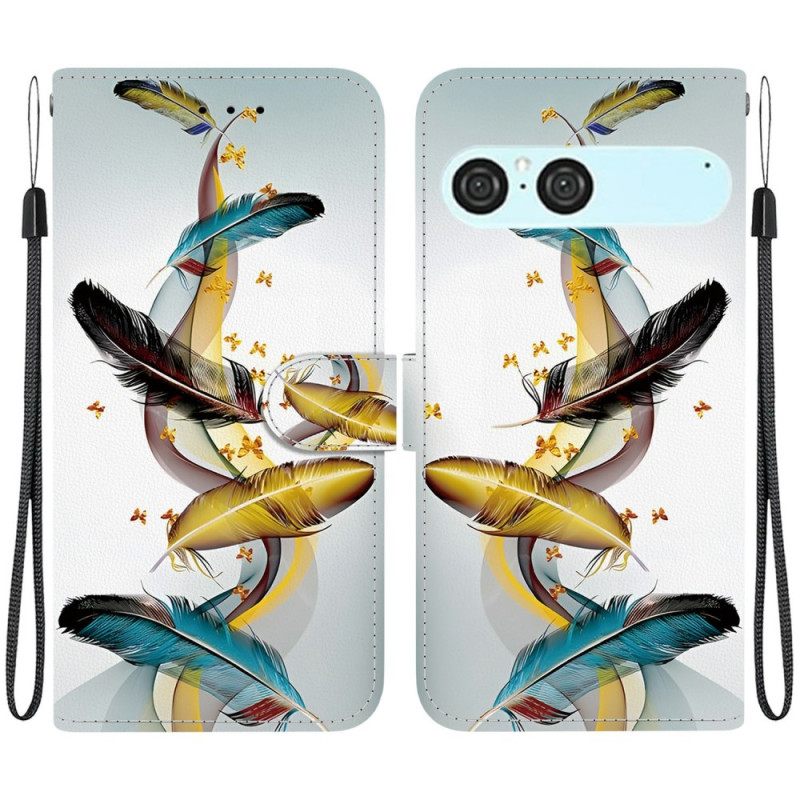 Kotelot Sony Xperia 10 Vii Puhelinkuoret Kultaiset Höyhenet